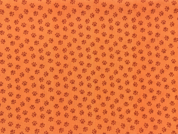 Schwere Baumwolle Hundetatze Eigenproduktion Orange Bunt Nr 4753